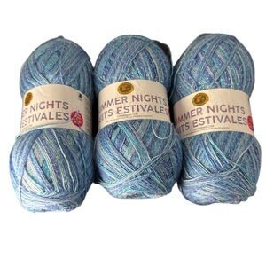 Lion Brand Summer Nights Skeins color cast away lot of 3
